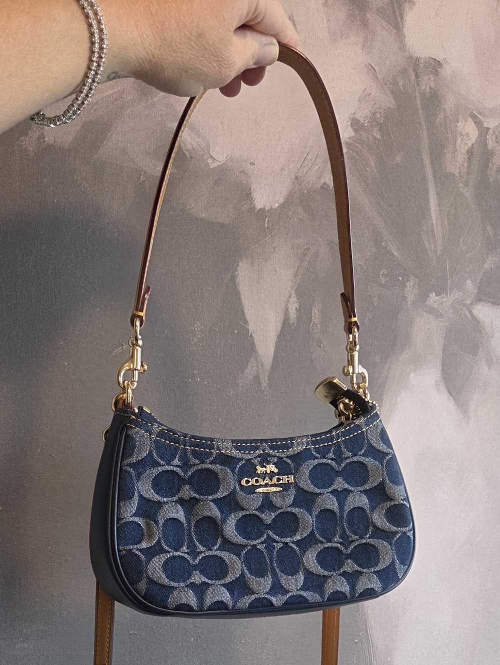 SOLD-Coach Mini Teri Denim NWT